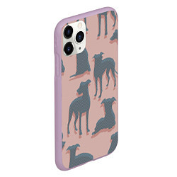 Чехол iPhone 11 Pro матовый Doggy style, цвет: 3D-сиреневый — фото 2