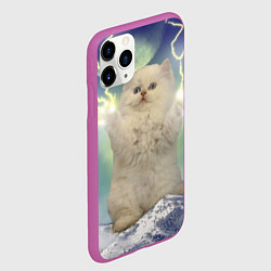 Чехол iPhone 11 Pro матовый Грозовой Котик, цвет: 3D-фиолетовый — фото 2