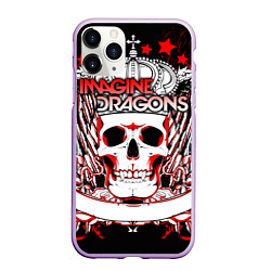 Чехол iPhone 11 Pro матовый Imagine Dragons, цвет: 3D-сиреневый