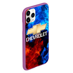 Чехол iPhone 11 Pro матовый CHEVROLET, цвет: 3D-фиолетовый — фото 2