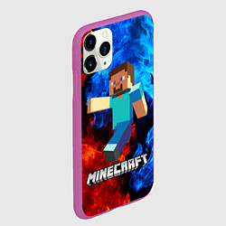 Чехол iPhone 11 Pro матовый MINECRAFT, цвет: 3D-фиолетовый — фото 2