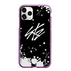 Чехол iPhone 11 Pro матовый Stray Kids, цвет: 3D-фиолетовый