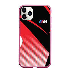 Чехол iPhone 11 Pro матовый BMW, цвет: 3D-малиновый