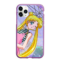 Чехол iPhone 11 Pro матовый Sailor Moon, цвет: 3D-фиолетовый