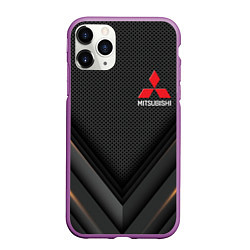 Чехол iPhone 11 Pro матовый MITSUBISHI, цвет: 3D-фиолетовый