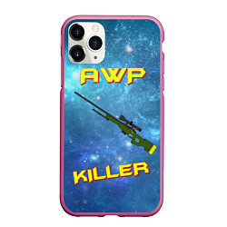 Чехол iPhone 11 Pro матовый AWP killer, цвет: 3D-малиновый