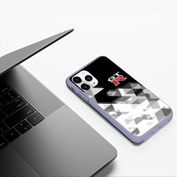 Чехол iPhone 11 Pro матовый NISSAN GTR, цвет: 3D-светло-сиреневый — фото 2