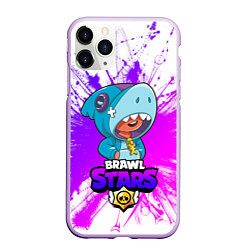 Чехол iPhone 11 Pro матовый Brawl stars leon shark