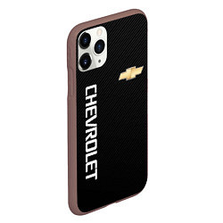 Чехол iPhone 11 Pro матовый Chevrolet, цвет: 3D-коричневый — фото 2