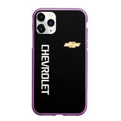 Чехол iPhone 11 Pro матовый Chevrolet, цвет: 3D-фиолетовый