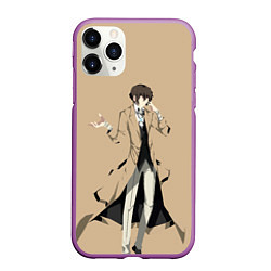 Чехол iPhone 11 Pro матовый Osamu Dazai, цвет: 3D-фиолетовый