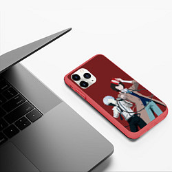 Чехол iPhone 11 Pro матовый Atsushi Nakajima & Osamu Dazai, цвет: 3D-красный — фото 2