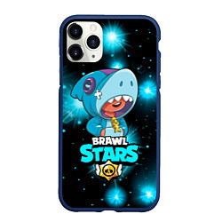 Чехол iPhone 11 Pro матовый Brawl stars leon shark, цвет: 3D-тёмно-синий