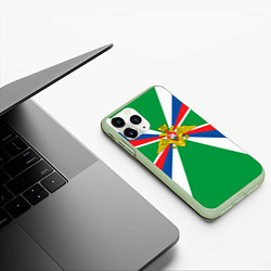 Чехол iPhone 11 Pro матовый Пограничные Войска, цвет: 3D-салатовый — фото 2