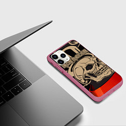 Чехол iPhone 11 Pro матовый Iron Maiden, цвет: 3D-малиновый — фото 2