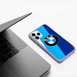 Чехол iPhone 11 Pro матовый BMW, цвет: 3D-светло-сиреневый — фото 2