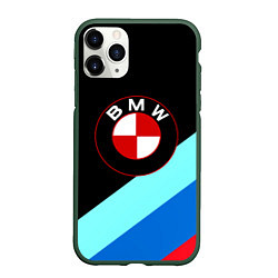 Чехол iPhone 11 Pro матовый BMW, цвет: 3D-темно-зеленый