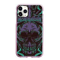 Чехол iPhone 11 Pro матовый Iron Maiden, цвет: 3D-розовый