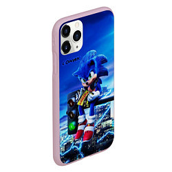 Чехол iPhone 11 Pro матовый SONIC, цвет: 3D-розовый — фото 2