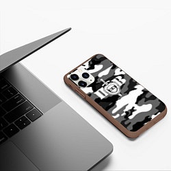 Чехол iPhone 11 Pro матовый Пограничные Войска, цвет: 3D-коричневый — фото 2