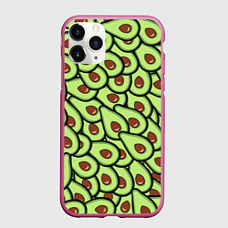 Чехол iPhone 11 Pro матовый АВОКАДО, цвет: 3D-малиновый