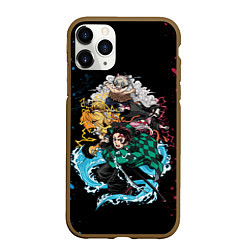 Чехол iPhone 11 Pro матовый KIMETSU NO YAIBA, цвет: 3D-коричневый