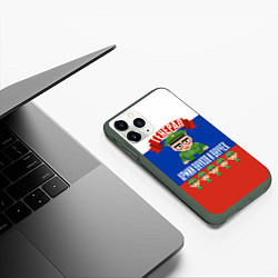 Чехол iPhone 11 Pro матовый Генерал Армии Внуков и Внучек, цвет: 3D-темно-зеленый — фото 2