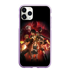 Чехол iPhone 11 Pro матовый RESIDENT EVIL 3, цвет: 3D-сиреневый