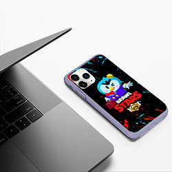 Чехол iPhone 11 Pro матовый BRAWL STARS MRP, цвет: 3D-светло-сиреневый — фото 2