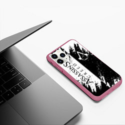 Чехол iPhone 11 Pro матовый ASSASSIN'S CREED, цвет: 3D-малиновый — фото 2