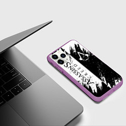 Чехол iPhone 11 Pro матовый ASSASSIN'S CREED, цвет: 3D-фиолетовый — фото 2