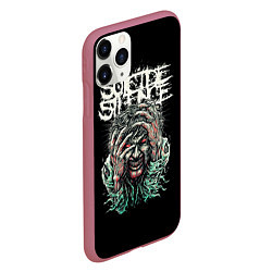 Чехол iPhone 11 Pro матовый Suicide silence, цвет: 3D-малиновый — фото 2