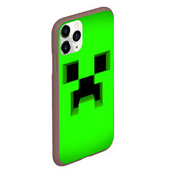 Чехол iPhone 11 Pro матовый MINECRAFT, цвет: 3D-коричневый — фото 2