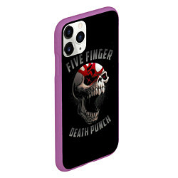 Чехол iPhone 11 Pro матовый Five Finger Death Punch, цвет: 3D-фиолетовый — фото 2