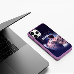 Чехол iPhone 11 Pro матовый Tony Ferguson, цвет: 3D-фиолетовый — фото 2