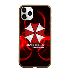 Чехол iPhone 11 Pro матовый Umbrella Corp, цвет: 3D-коричневый