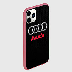 Чехол iPhone 11 Pro матовый AUDI, цвет: 3D-малиновый — фото 2