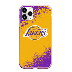 Чехол iPhone 11 Pro матовый LA LAKERS KOBE BRYANT, цвет: 3D-розовый