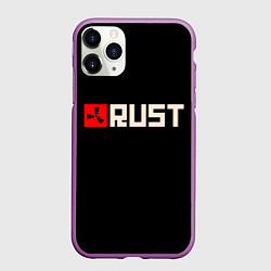 Чехол iPhone 11 Pro матовый RUST, цвет: 3D-фиолетовый