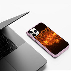 Чехол iPhone 11 Pro матовый Led Zeppelin, цвет: 3D-розовый — фото 2