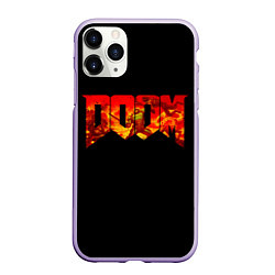 Чехол iPhone 11 Pro матовый DOOM, цвет: 3D-светло-сиреневый