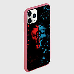 Чехол iPhone 11 Pro матовый Стальной алхимик, цвет: 3D-малиновый — фото 2