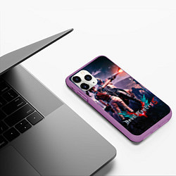 Чехол iPhone 11 Pro матовый DMC art, цвет: 3D-фиолетовый — фото 2