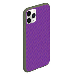 Чехол iPhone 11 Pro матовый Фиолетовая волна, цвет: 3D-темно-зеленый — фото 2