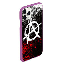 Чехол iPhone 11 Pro матовый АНАРХИЯ, цвет: 3D-фиолетовый — фото 2