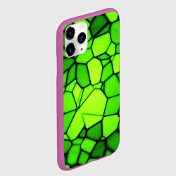 Чехол iPhone 11 Pro матовый Зеленая мозаика, цвет: 3D-фиолетовый — фото 2