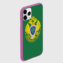 Чехол iPhone 11 Pro матовый Пограничная служба зеленый, цвет: 3D-фиолетовый — фото 2