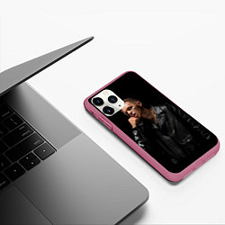 Чехол iPhone 11 Pro матовый Элджей, цвет: 3D-малиновый — фото 2