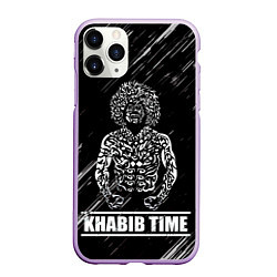 Чехол iPhone 11 Pro матовый KHABIB, цвет: 3D-сиреневый