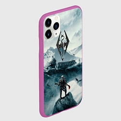 Чехол iPhone 11 Pro матовый Skyrim Warrior, цвет: 3D-фиолетовый — фото 2